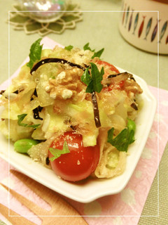たっぷり野菜の 甘酸っぱい塩こんぶ和え-レシピのメイン写真