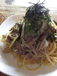 キノコたっぷりシラスの和風パスタ-レシピのメイン写真