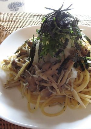 キノコたっぷりシラスの和風パスタ-レシピのメイン写真
