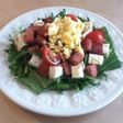 スパムと豆腐と水菜のさっぱりサラダ★