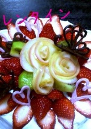 バレンタインに苺のデコケーキ-レシピのメイン写真