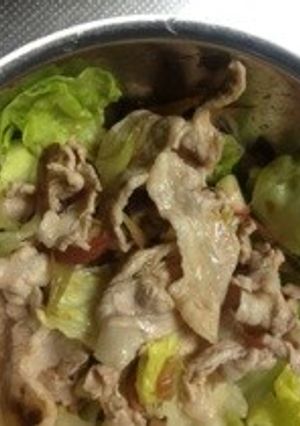 ハマる！豚肉とミョウガとレタスのサラダ-レシピのメイン写真