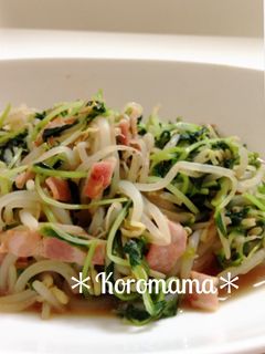 激安♡豆苗ともやしのベーコン炒め♡-レシピのメイン写真