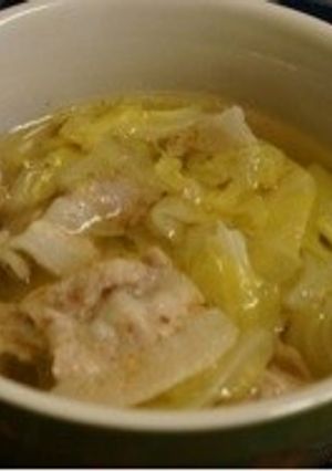 超簡単手抜き！キャベツと豚肉の出汁煮-レシピのメイン写真
