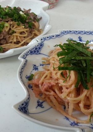 今日は、明太子パスタよ!-レシピのメイン写真