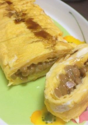 簡単♡一品♡納豆卵焼き-レシピのメイン写真