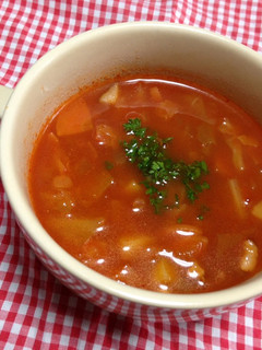 トマトジュースdeミネストローネ-レシピのメイン写真
