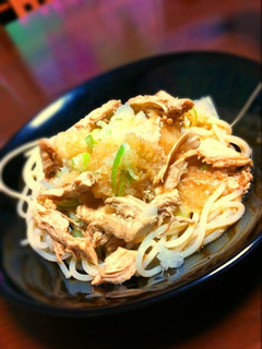 茹で鶏のおろしわさポンパスタ-レシピのメイン写真