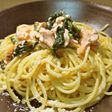 鮭とほうれん草のクリームパスタ