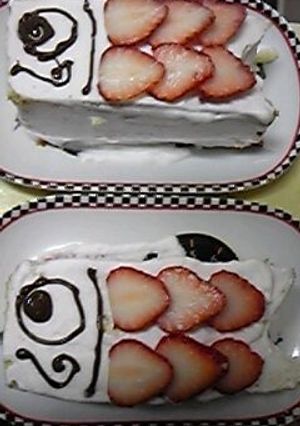 手抜き★カステラでこいのぼりケーキ♪-レシピのメイン写真