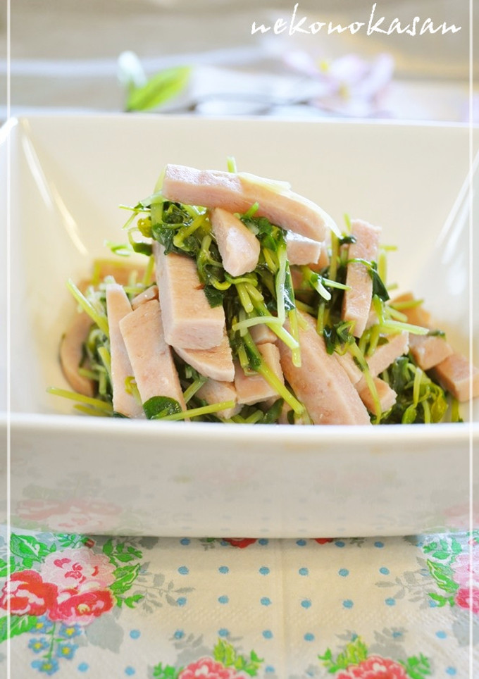旨味たっぷり♫スパムと豆苗の煮浸し-レシピのメイン写真