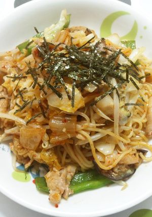 勘違いから生まれた?豚キムチ焼きそば-レシピのメイン写真