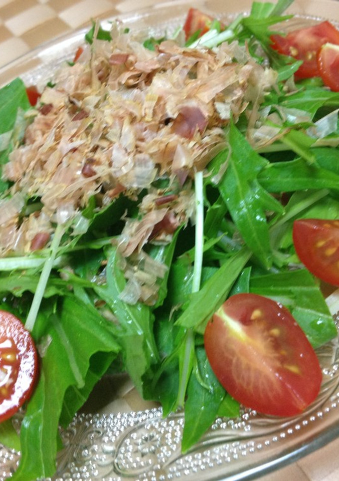 簡単☆水菜のシャキシャキ和風サラダ-レシピのメイン写真