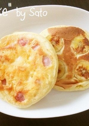 ホットケーキで朝ごはん-レシピのメイン写真