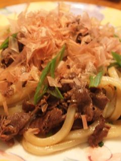 我が家の焼きうどん ♪(牛肉しょうゆ味)-レシピのメイン写真
