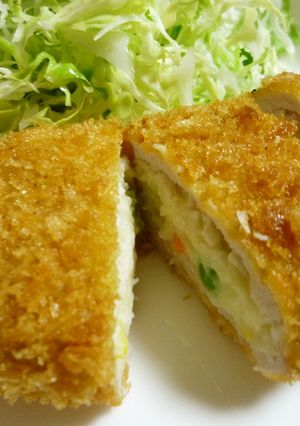 ボリューム満点！ポテサラ入りとんかつ-レシピのメイン写真