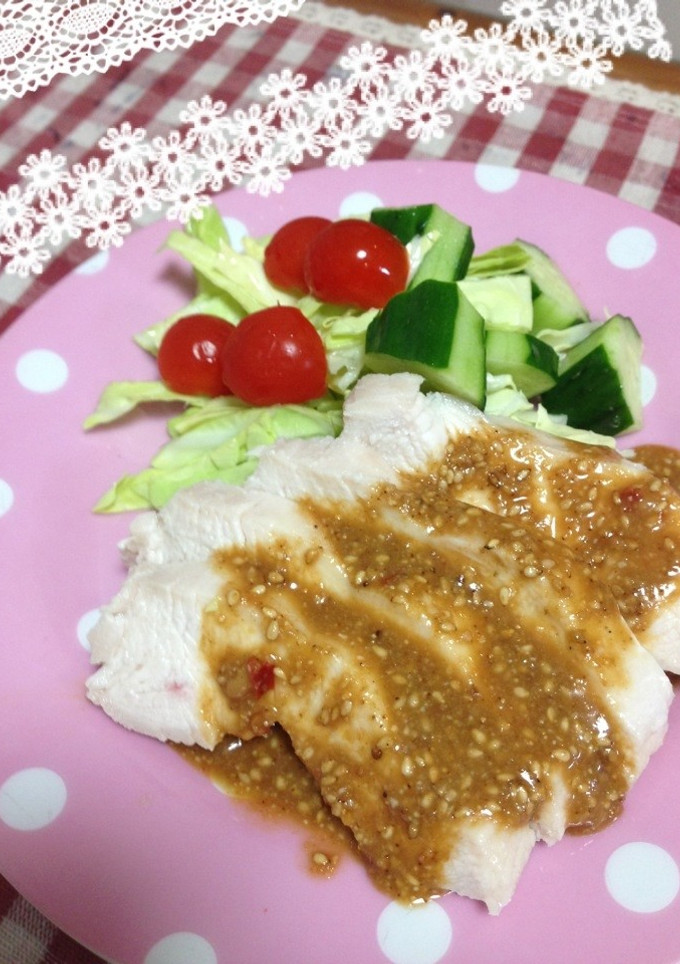 鶏胸肉♡無加水鍋で簡単しっとり蒸し鶏♪♪-レシピのメイン写真