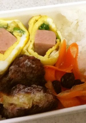 お弁当に☆スパムとネギの卵巻き-レシピのメイン写真