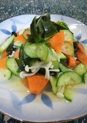 いつもの野菜で酢の物カツオだし塩風味-レシピのメイン写真