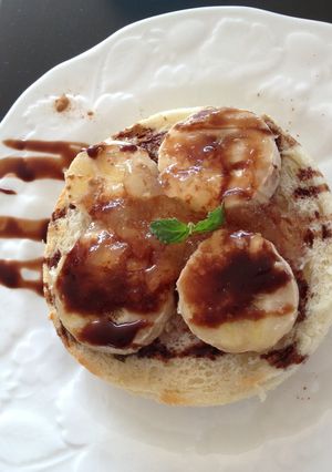 焼きチョコバナナのイングリッシュマフィン-レシピのメイン写真