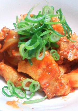 厚切り豚肉で豚キムチ♬-レシピのメイン写真