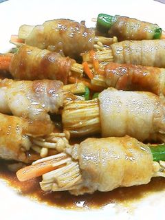えのきとオクラの豚肉巻き♬-レシピのメイン写真