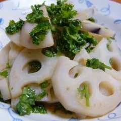 รูปของ 蓮根とパセリの副菜