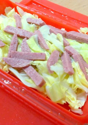 SPAMとキャベツのレンジ蒸し-レシピのメイン写真