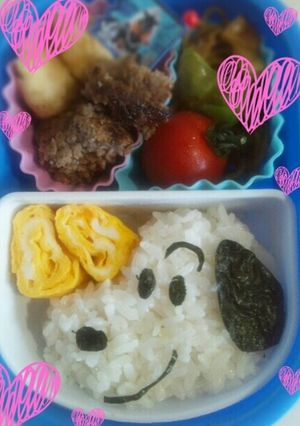 スヌーピー 簡単海苔キャラ弁-レシピのメイン写真
