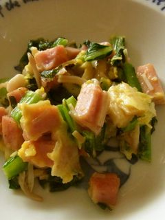スパムと青菜の卵炒め-レシピのメイン写真