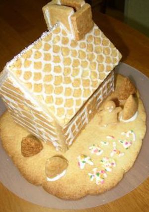 ４歳おめでとう　お菓子の家　-レシピのメイン写真