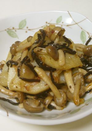 長芋ときのこの塩昆布炒め-レシピのメイン写真