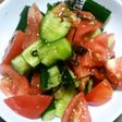俺流!胡麻香る…トマトと胡瓜の塩昆布和え