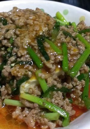 豆腐にかけて、辛さ調整おいしい麻婆豆腐-レシピのメイン写真