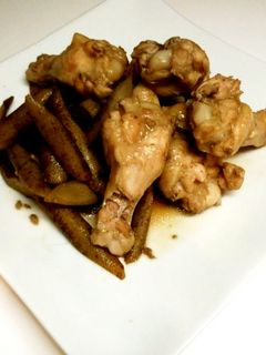 手羽元とごぼうの煮物-レシピのメイン写真