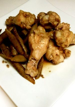 手羽元とごぼうの煮物-レシピのメイン写真