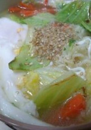 サポイチ野菜たまご乗せラーメン-レシピのメイン写真