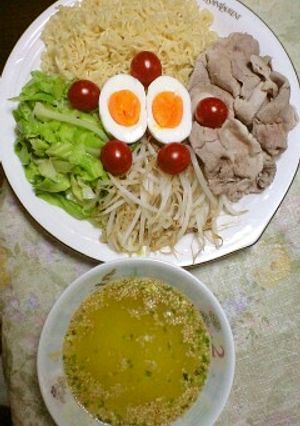 サポイチ塩ラー野菜タップリ豚しゃぶつけ麺-レシピのメイン写真