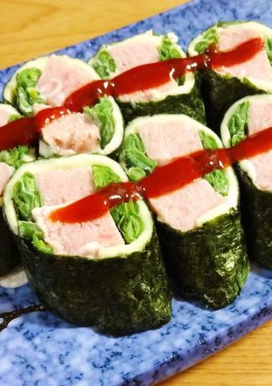 ピリ辛☆スパムの海苔チー巻き-レシピのメイン写真