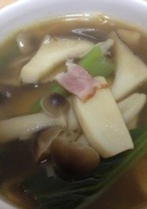 きのこバター醤油の和風スープ-レシピのメイン写真
