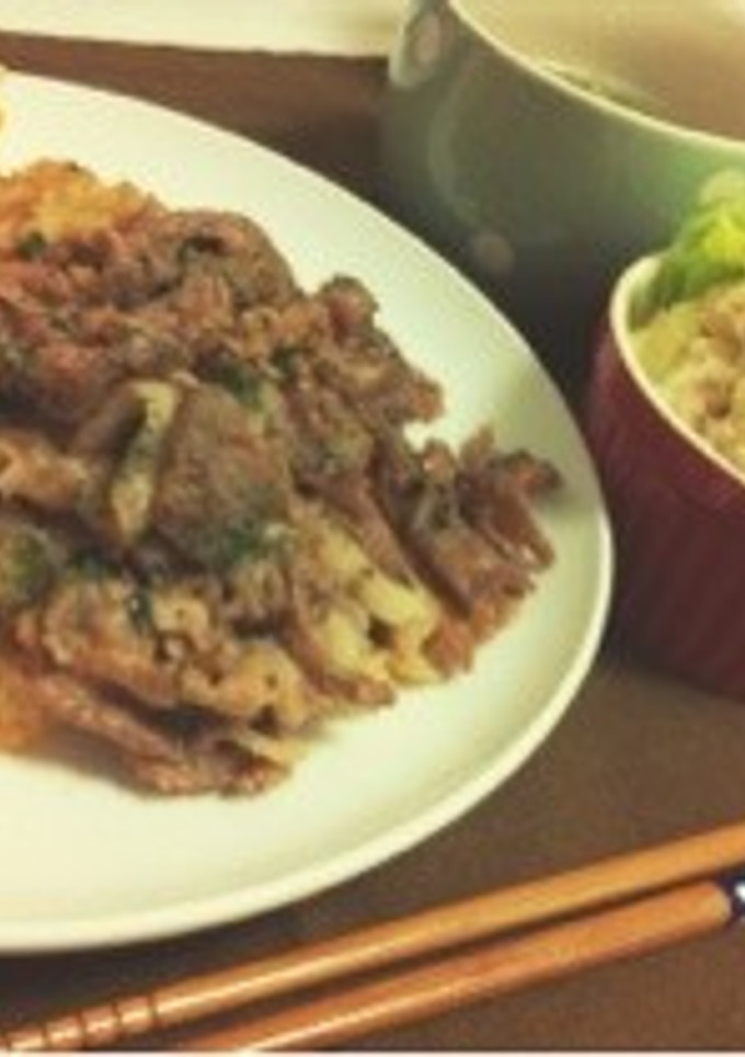 生姜のご飯＆肉炒め-レシピのメイン写真