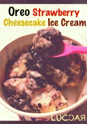 オレオ♪ ストロベリーチーズケーキアイス-レシピのメイン写真