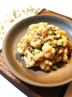 カリフラワーのごま豆乳塩昆布和え-レシピのメイン写真