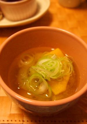 かぼちゃとナスのお味噌汁-レシピのメイン写真