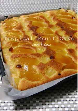 天板ケーキ★マンゴー&パインでトロピカル-レシピのメイン写真