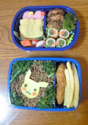 薄焼きたまごでピカチュウ★キャラ弁デコ弁-レシピのメイン写真