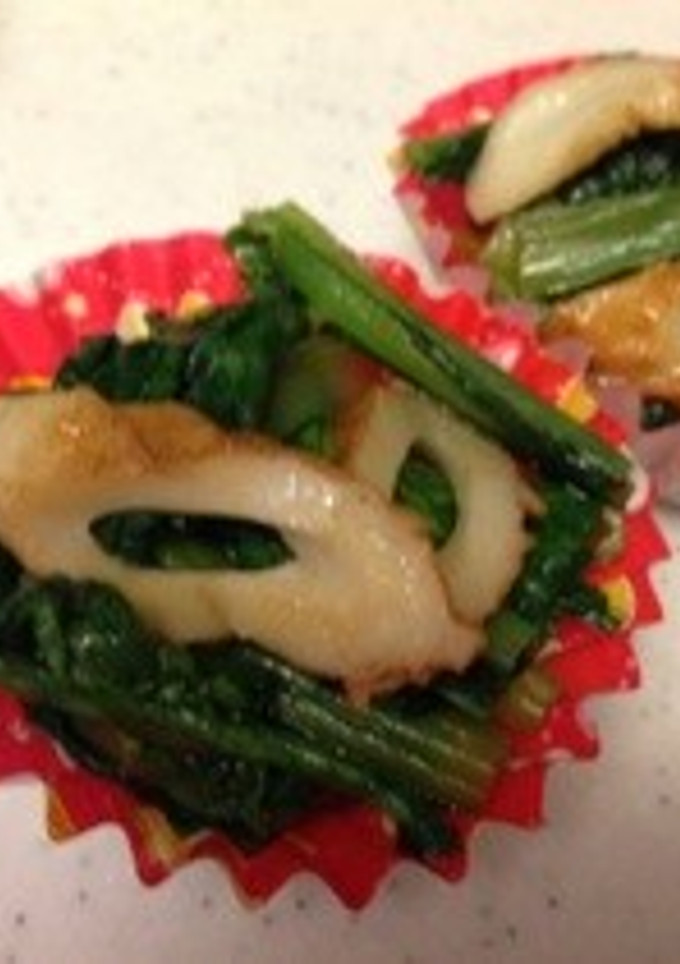 ☆お弁当の一品に☆小松菜とちくわの炒め物-レシピのメイン写真