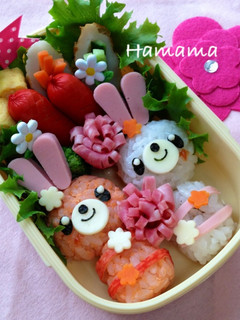 簡単♪うさぎちゃん♡キャラ弁-レシピのメイン写真