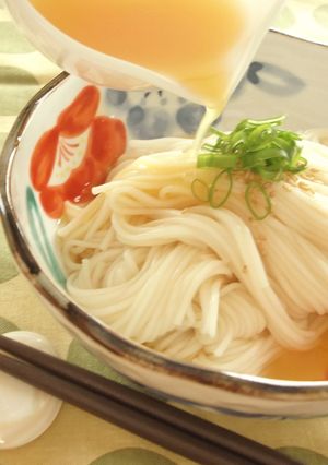 オレンジ麺つゆで✿ぶっかけひやむぎ-レシピのメイン写真
