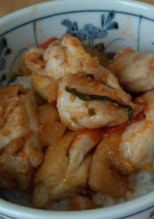 鶏のキムトマ炒め丼-レシピのメイン写真